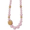 Collana da allattamento in silicone - Rosa e legno - Irréversible Bijoux