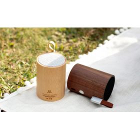 Bluetooth-Lautsprecher Drum + Öko-Lampe aus Bambus - Gingko Design