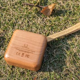 Haut-parleur de poche MI Square Bluetooth écoconçu en bois de Cerisier - Gingko Design