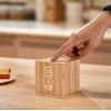 Horloge écoconçue Cube Plus en Bamboo, 4 fonctions - Gingko Design