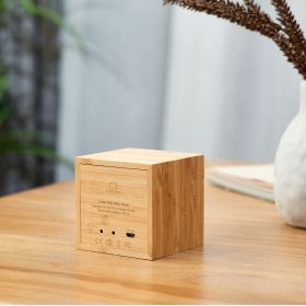 Öko-Uhr Cube Plus aus Bamboo, 4 Funktionen - Gingko Design
