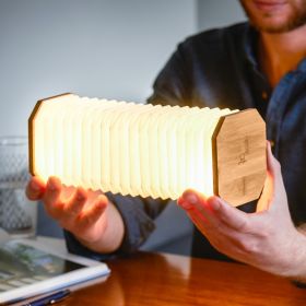 Lampe accordéon intelligente écoçoncue en Bamboo - Gingko Design