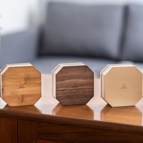 Lampe accordéon intelligente écoçoncue en Bamboo - Gingko Design