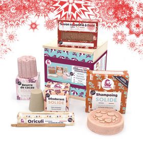 Abfallfreie Geschenkbox: Das Wesentliche, ohne ätherische Öle - 4 Stück + Holzkiste - Lamazuna