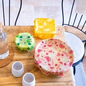 Lot de film alimentaire réutilisable à la cire végétal, Wrap Very Vegan -  3pces - Lamazuna