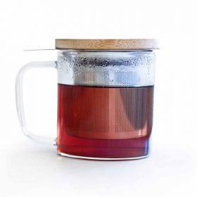 Mug aus Borosilikatglas mit Deckel und integriertem Filter - 0,35L - Aromandise