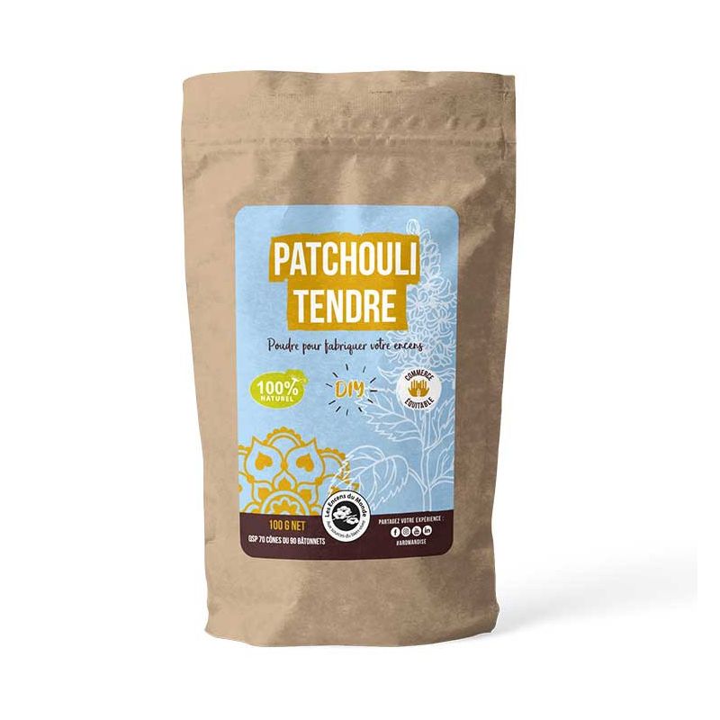 Polvere profumata di patchouli per incenso, 100% naturale - 100 g - Aromandise