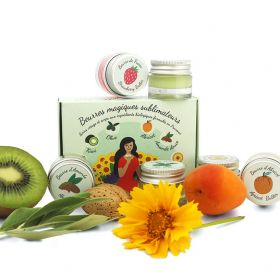 BIO Geschenkset mit 6 Zauberbutter, Gesicht & Körper - 6x7ml - Oléanat