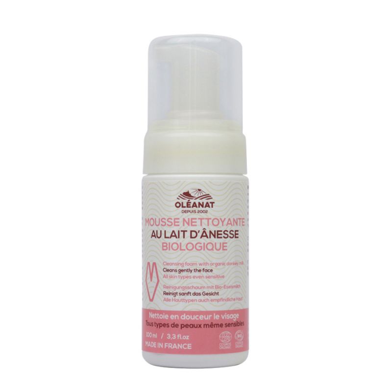 Schiuma detergente al latte d'asina biologico delle Azzorre - 100ml - Oléanat