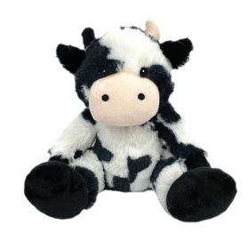 Peluche bouillotte à base de blé à chauffer au micro-ondes - Vache - Pelucho (L'artisan du bien-être)