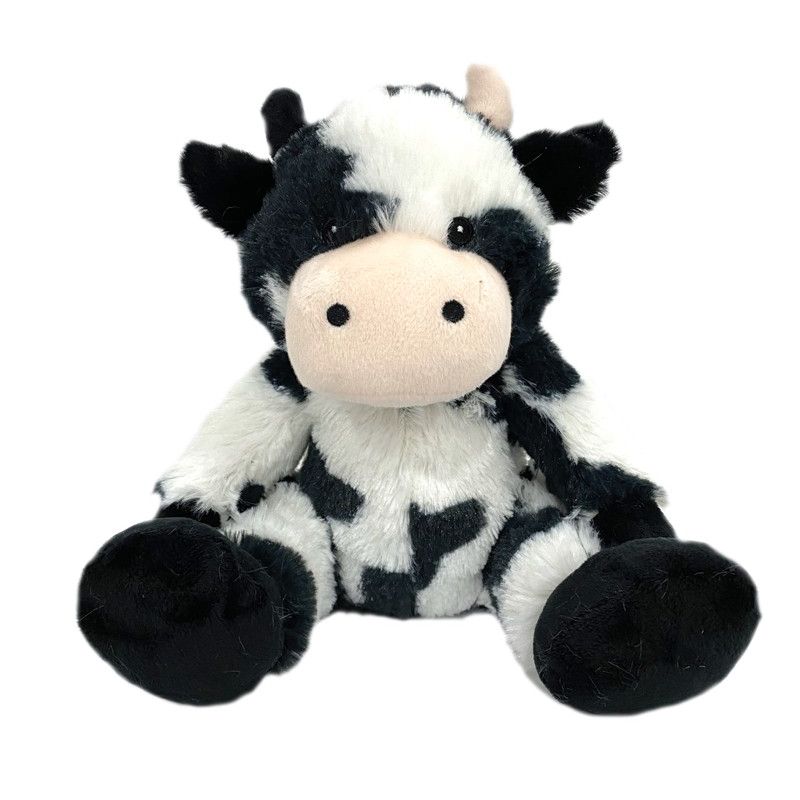 Peluche bouillotte à base de blé à chauffer au micro-ondes - Vache - Pelucho (L'artisan du bien-être)