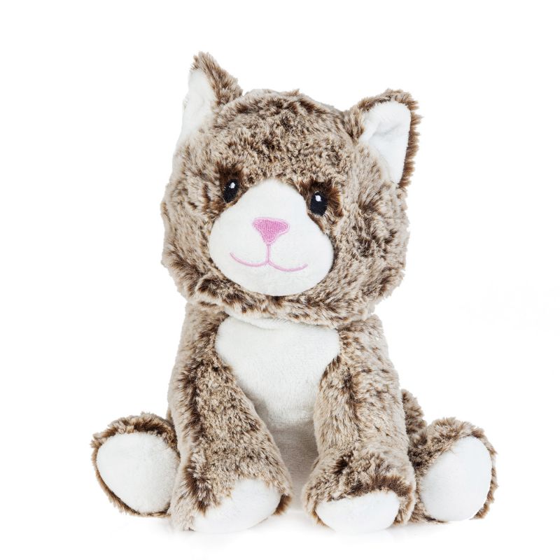 Peluche bouillotte à base de blé à chauffer au micro-ondes - Chat - Pelucho (L'artisan du bien-être)