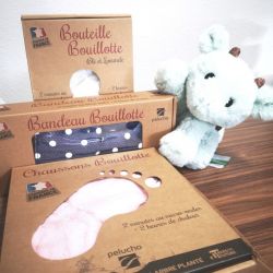 Girocollo riscaldato di grano e lavanda, da riscaldare nel microonde - Grigio - Pelucho (L'artisan du Bien-être)