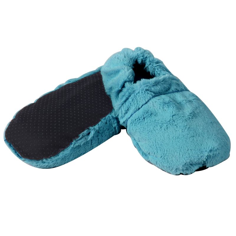 Chaussons chauffants à base de blé et lavande, à chauffer au micro-ondes - Céleste - Pelucho (L'artisan du Bien-être)