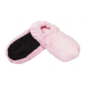 Chaussons chauffants à base de blé et lavande, à chauffer au micro-ondes - Rose - Pelucho (L'artisan du Bien-être)