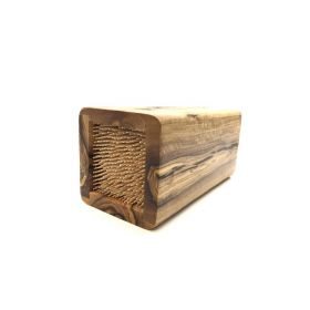 Ceppo di coltelli in legno d'ulivo DESIGN con portapunte in legno - Olivenholz Erleben