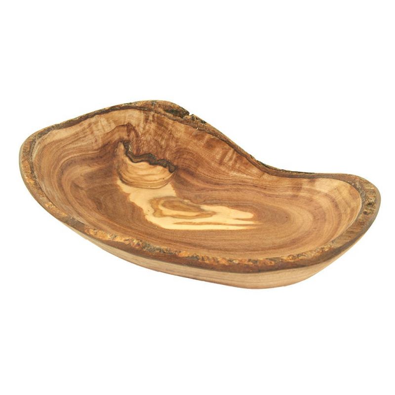 Bol rustique artisanal en bois d'olivier - 14-16 cm - Olivenholz Erleben
