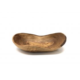 Bol rustique artisanal en bois d'olivier - 12-14 cm - Olivenholz Erleben