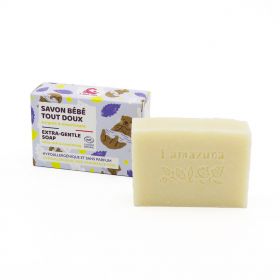 Savon bébé "Tout doux" Surgras et Nourrissant - Bio, végan & 100% Naturel,  - 100g - Lamazuna