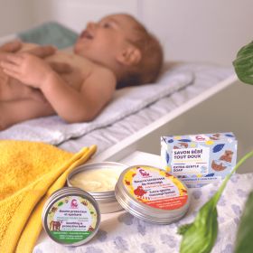 BIO Babyseife "Ganz sanft", 100% natürlich, rückfettend und nährend - 100g - Lamazuna