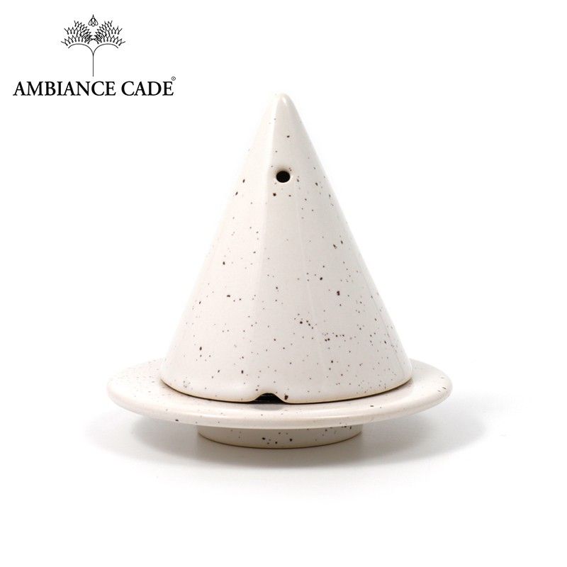 Lampada Merlin per bruciare il legno di cade, Bianco maculato - Ambiance Cade