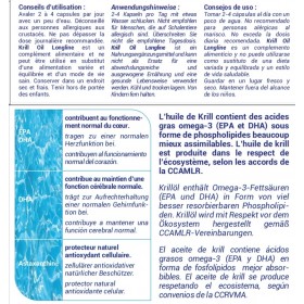 Omégas 3: Huile de Krill pure + Astaxanthin  - 60 capsules Licaps - Longline