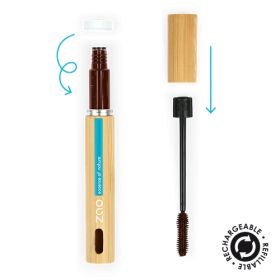 Mascara Velours, Regard intense - 100% naturel, Bio & Vegan - N° 081, Marron - Zao