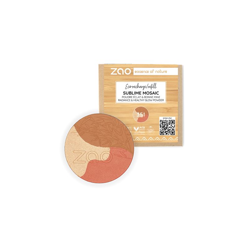 La Sublime Mosaic, Éclat et bonne mine - 100% naturel, Bio & Vegan - N° 351, Medium doré - Zao