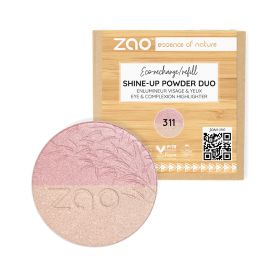 Nachfüllpack, Shine-Up, Highlighter und magischer irisierender Puder - 100% natürlich, Bio & Vegan - N° 311, Duo - Zao