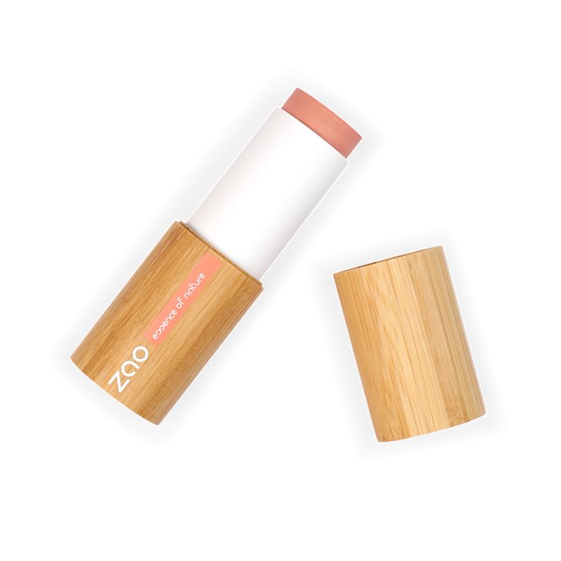 Blush stick (Rouge-Stick) - 100% natürlich, Bio & Vegan - N°843, Irisierende Koralle - Zao