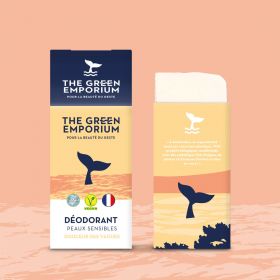 Déodorant solide peaux sensibles, Douceur des vagues - 60ml - The Green Emporium