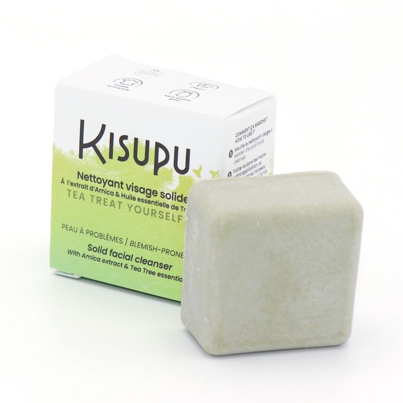 Fester Gesichtsreiniger - Problemhaut, "Tea treat yourself" - 28ml - Kisupu