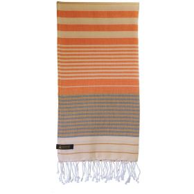 Fouta en coton biologique, Collection SUD, India Gold - 100x200cm - Karawan