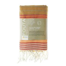 Fouta aus biologischer Baumwolle, SUD Kollektion, India Gold - 100x200cm - Karawan