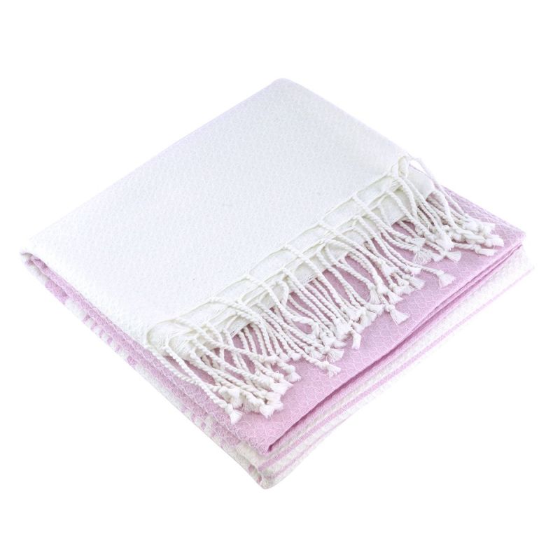 Fouta in cotone organico, collezione White Sand, White & Ginger - 90x160cm - Karawan