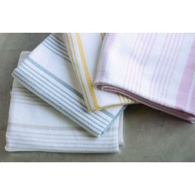 Fouta in cotone organico, collezione White Sand, White & Ginger - 90x160cm - Karawan