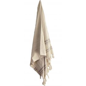 Fouta in cotone biologico, Collezione Dolce (1 lato spugna), Moonstone - 90x170cm - Karawan