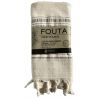 Fouta in cotone biologico, Collezione Dolce (1 lato spugna), Moonstone - 90x170cm - Karawan
