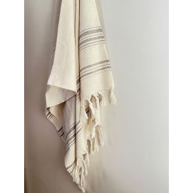Fouta en coton biologique, Collection Dolce (1 face éponge), Moonstone - 90x170cm - Karawan