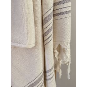 Fouta aus Bio-Baumwolle, Dolce Collection (1 Seite Frottee), Moonstone - 90x170cm - Karawan