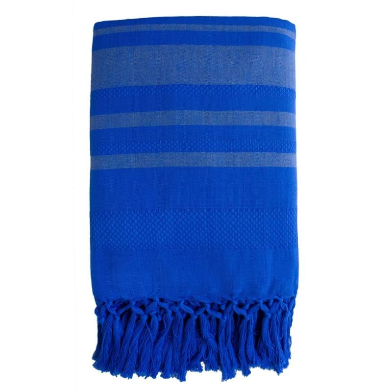 Fouta in cotone biologico, collezione Garden, Blueberry - 90x160cm - Karawan