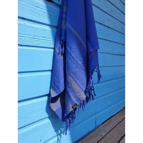 Fouta aus biologischer Baumwolle, Garden Collection, Blueberry - 90x160cm - Karawan