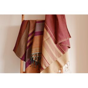 Fouta in cotone biologico, collezione EBENE, Arabesk - 100x200cm - Karawan