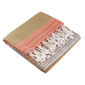 Fouta aus biologischer Baumwolle, SUD Kollektion, Terra Cotta - 100x200cm - Karawan