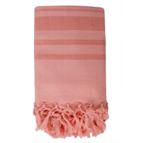 Fouta in cotone biologico, collezione Garden, Corallo - 90x160cm - Karawan