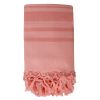 Fouta in cotone biologico, collezione Garden, Corallo - 90x160cm - Karawan