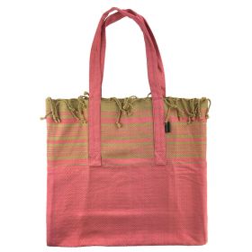 FOUTABAG, Sac multi-usages en coton biologique (Totebag), Sable et Rose indien - 45x40cm - Karawan