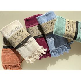 Fouta aus Bio-Baumwolle, Dolce Collection (1 Seite Frottee), Moonstone - 90x170cm - Karawan