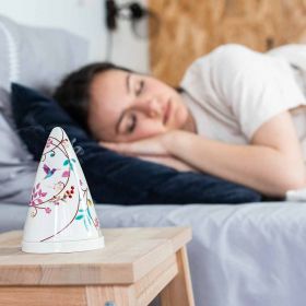 Diffuseur  de poudre de bois en porcelaine LUTIN "Fleurs" - Les encens du monde (Aromandise)