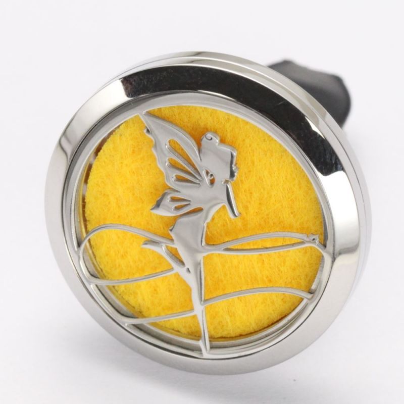 Clip'Arôme - Diffuseur d'huiles essentielles pour voiture en inox - Ange - ZEN'Arôme